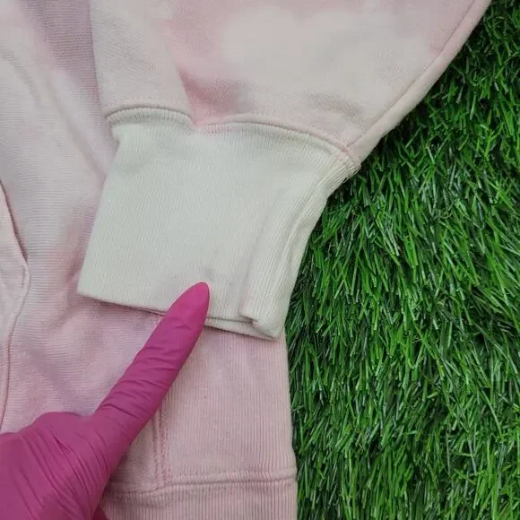 Vintage Y2K Champion Hoodie Large 24x28 Pink Bleached Reverse-Weave Baggy - Picture 5 of 16